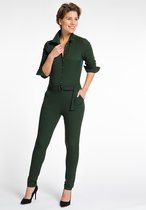 Groene Jumpsuit van Je m'appelle - Dames - Travelstof - Maat L - 4 maten beschikbaar