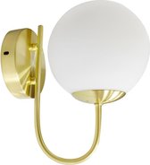 Wandlamp 1 glazen bol - Goud - D 15 x H 13 cm - MORICIO