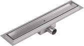 DynamicWay douchegoot rvs 800 x 70 mm zijuitl. 40mm m/tegelrooster