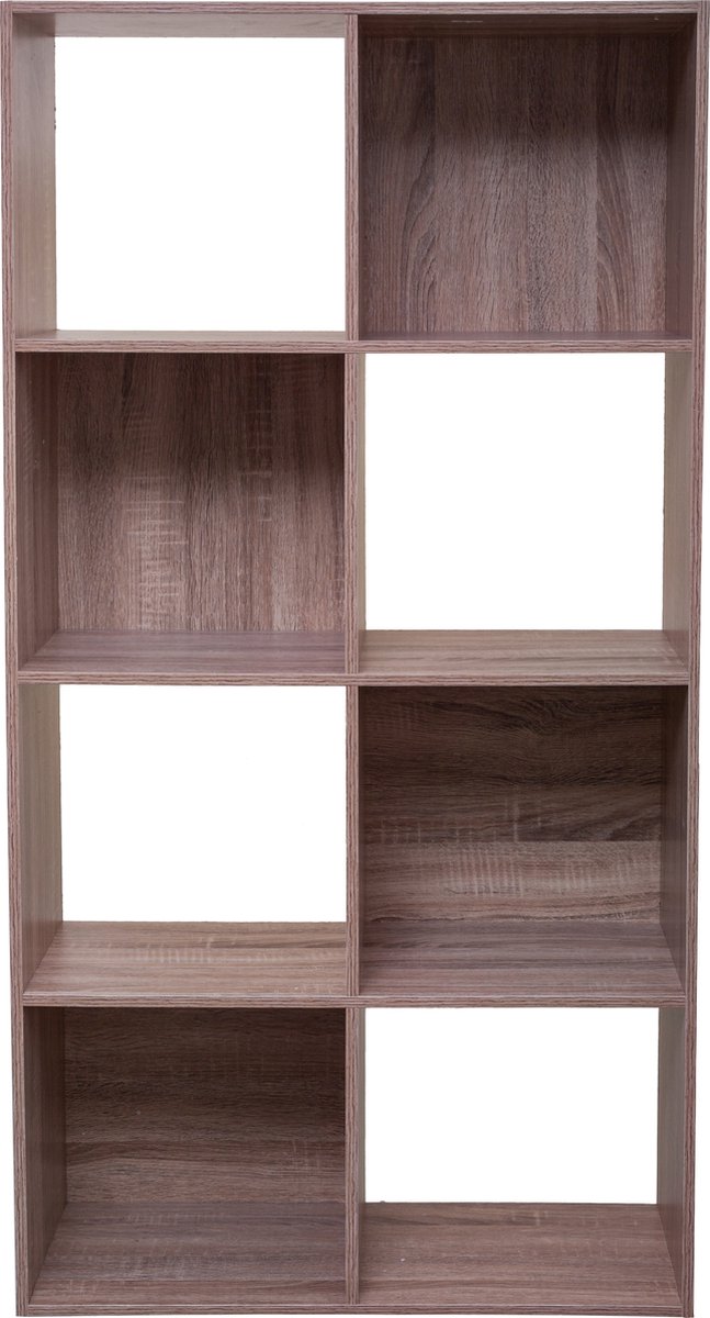 Opbergkast - 8-vaks - Hout - Naturel - 67,5 x 32 x 134 cm