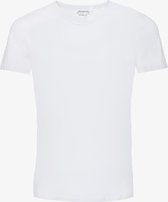 Unsigned heren T-shirt katoen/elastaan - Wit - Maat 3XL