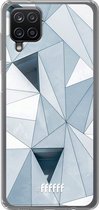 6F hoesje - geschikt voor Samsung Galaxy A12 - Transparant TPU Case - Mirrored Polygon #ffffff