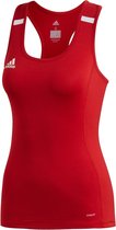 adidas T19 Dames Tank Top - Shirts  - rood - XS