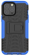 Peachy Shockproof TPU met stevig hoesje voor iPhone 13 Pro Max - blauw en zwart