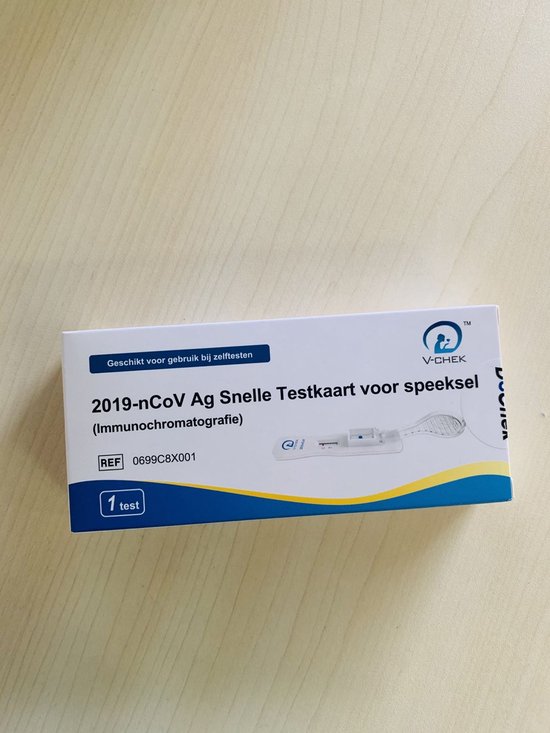 v-chek snelle speeksel covid-19 zelftest