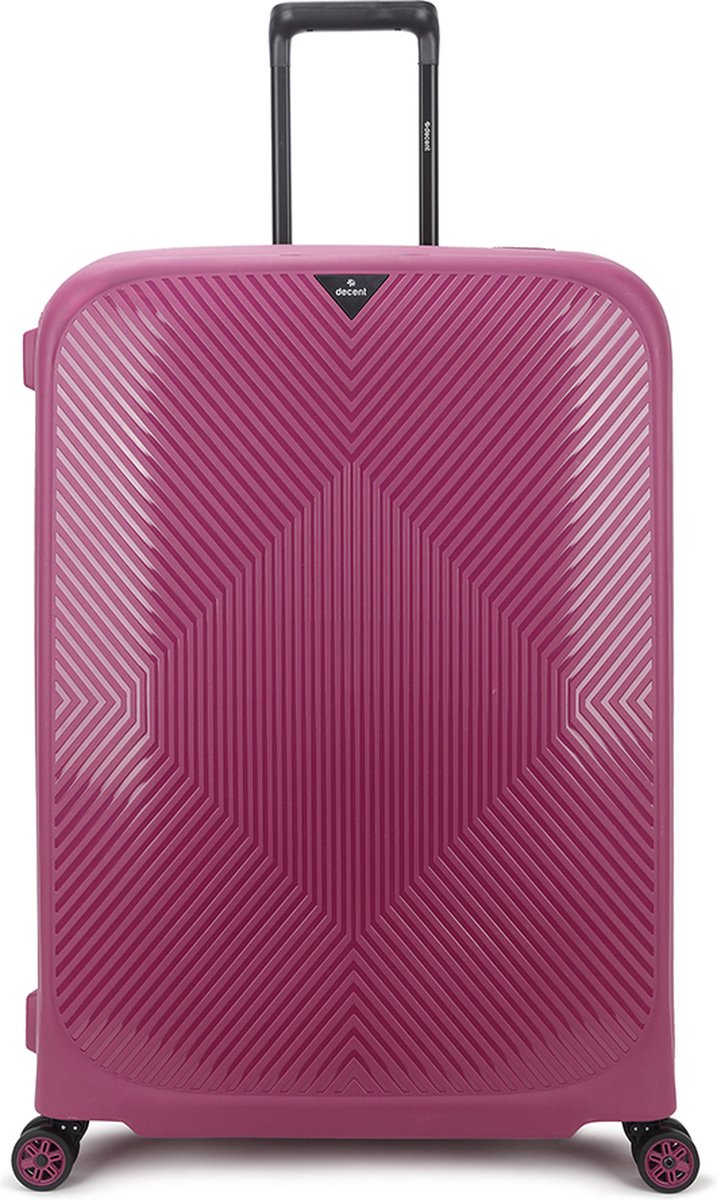 Decent Axiss-Fix Spinner TSA Reiskoffer vaste sluiting 110 liter – Grote maat koffer 78x54x33 – Reiskoffer met wielen - Lichtgewicht koffer – Reiskoffer groot - Veilig TSA Cijferslot – Lavendel/Paars