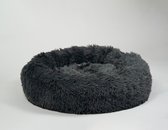 Fluffies - Donut Hondenmand 4XL - Antraciet - 120 CM - Zacht en Fluffy - Wasbaar en Antislip