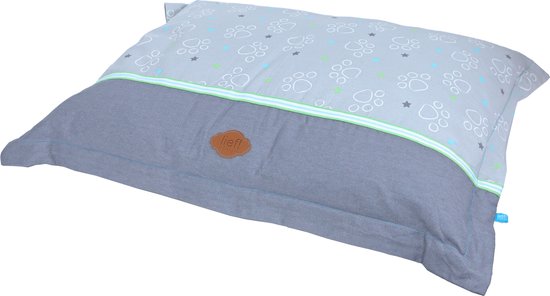 Lief! hondenkussen Volant boys grijs/blauw 100 x 80 cm van lief! — afbeelding 2