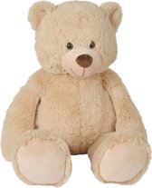 Teddybeer Charlie Pluche Knuffel (Beige) XXL 100 cm | Bear Beer Beren Plush Toys | Knuffeldier Knuffelpop Speelgoed voor kinderen jongens meisjes | Extra grote groot XL knuffelbeer voor jong 