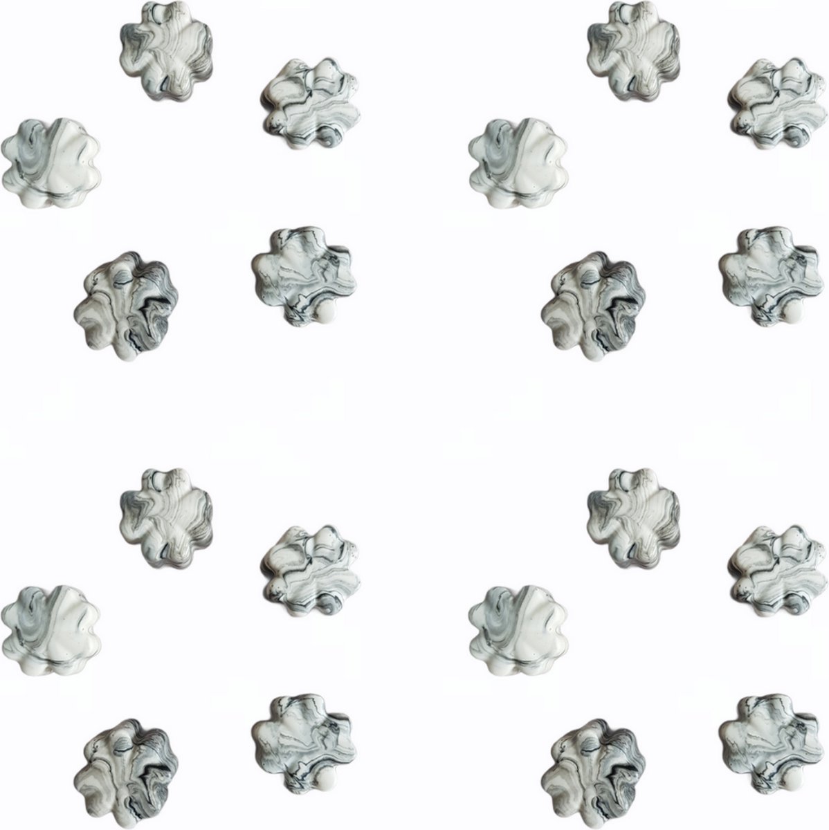 Nothing To Lose - Magneten - 20 stuks - Flower- Zwart - Wit - Marble -Moodboard - Whiteboardmagneten - Ophangmagneten - Magneten