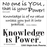 Stencil Knowledge is Power 15 x 15 cm