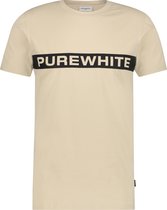 Purewhite -  Heren Slim Fit    T-shirt  - Bruin - Maat XL