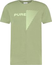 Purewhite -  Heren Slim Fit    T-shirt  - Groen - Maat M