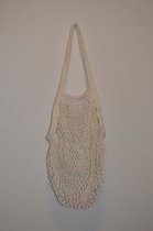 Tas - boodschappen tas - net - katoen - naturel - herbruikbaar - ecobewust - mesh - Nettasje/Franse beige/offwhite