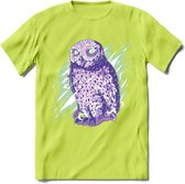 Dieren T-Shirt | Uil shirt Heren / Dames | Wildlife owl cadeau - Groen - M