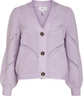 Object Vest Objlana L/s Knit Cardigan Noos 23037460 Orchid Bloom Dames Maat - L