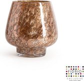 Design Vaas Milano - Fidrio GOLD - glas, mondgeblazen bloemenvaas - diameter 18 cm hoogte 27 cm