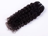 Raw Indian curly hair 12 inch / 30 cm natural brown