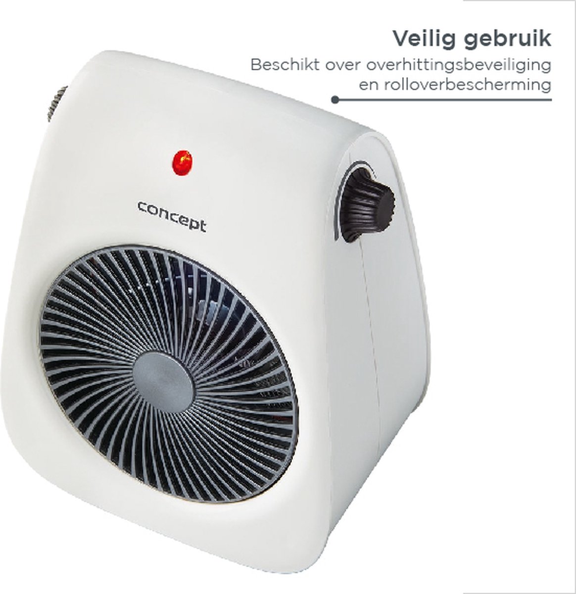 Concept VT7040 Ventilator – Met Warme Luchtstroom Functie – Ventileren en Verwarmen – Wit — afbeelding 3