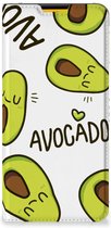 Mobiel Bookcase Valentijn Cadeautje Haar Geschikt voor Samsung Galaxy M52 Smart Cover Hoesje Avocado Singing