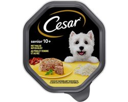 6x Cesar - Senior 10+ met malse kip en rijst - 150g
