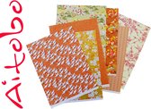 Rechtstreeks uit Japan handgeschept / met hand zeefdruk aangebracht Japans papier pakket (Chiyo 7 vel circa 30 x 22 cm) Rood