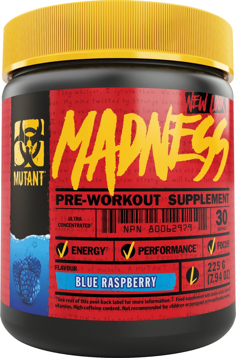 Goedkoopste Mutant Madness 30servings Blue Raspberry