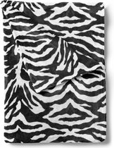 iSleep Plaid - Zebra Print - Zachte Fleece - 140x200 cm - Bruin/Wit