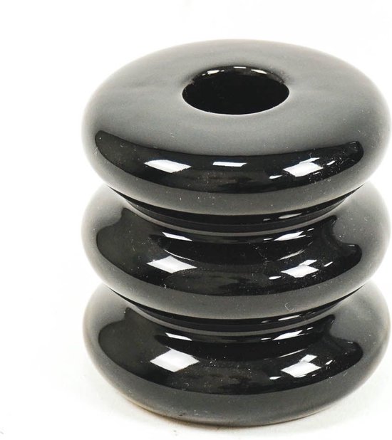 Housevitamin - Bubbel Kandelaar zwart - Keramiek - 8x8x8cm