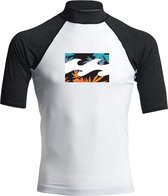 Billabong - UV Zwemshirt voor heren - Korte mouw - Team Wave - Wit/Zwart - maat S