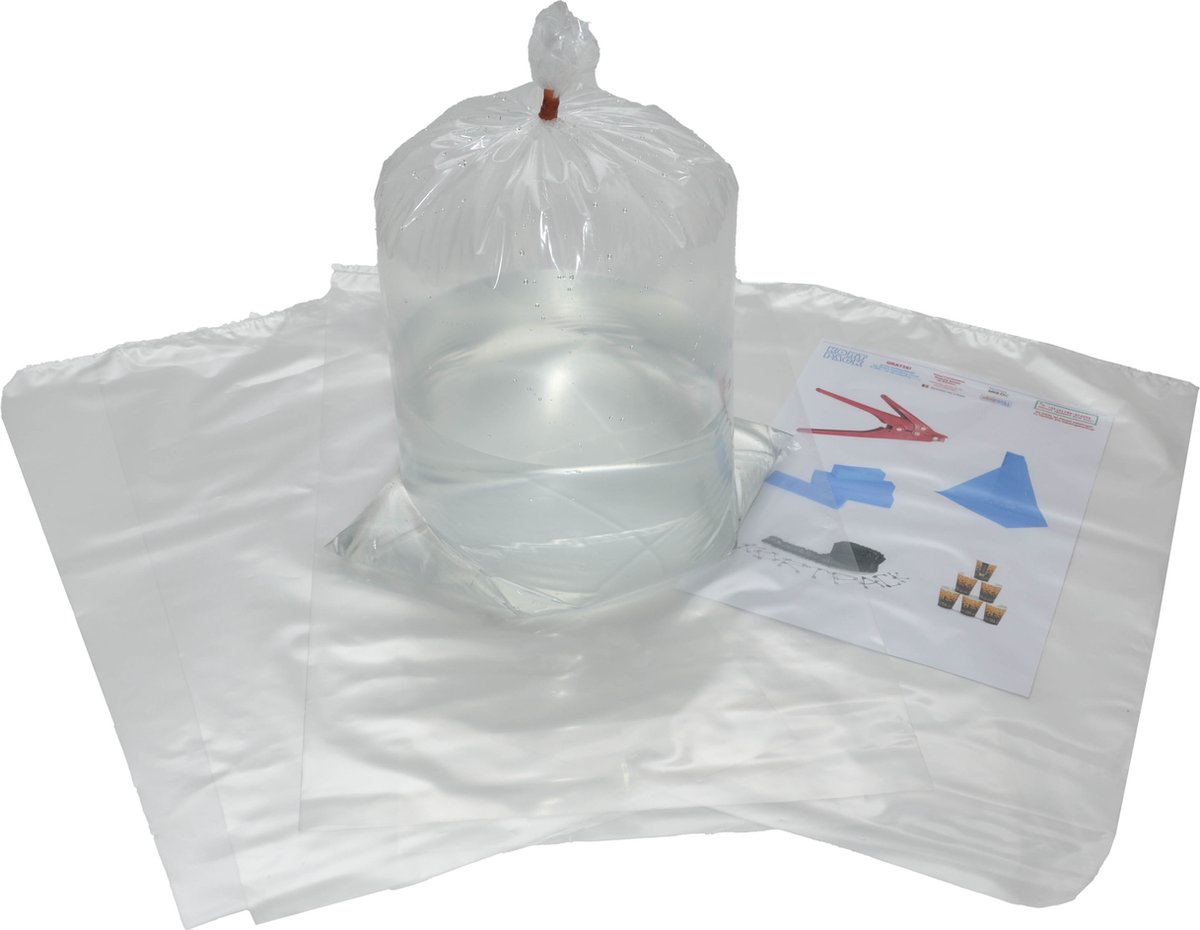 Kortpack - Plastic Zakken 85cm breed x 130cm lang x 150my dik - Transparant - 50 stuks - (015.0588)