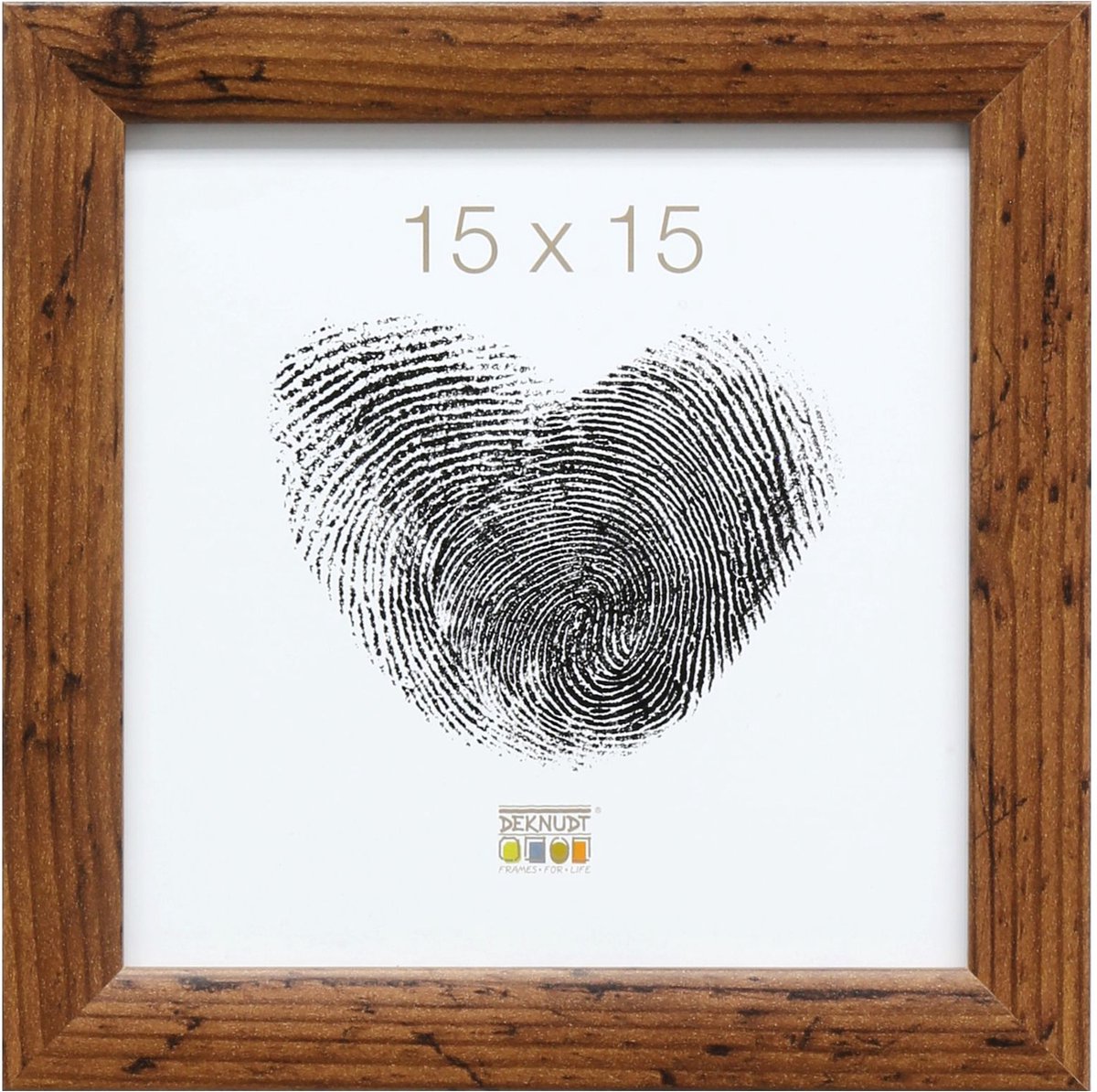 Deknudt Frames fotolijst S54SH9 - bruine houtkleur - hout - 15x15 cm