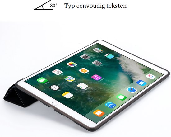 SBVR iPad Hoes 2017 - 5e generatie - 9.7 inch - Smart Cover - A1822 - A1823  – Zwart | bol.com