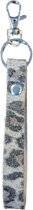 Sleutelhanger - Tashanger - Auto Sleutelhanger - Leer -  Vrouwen - Kleur Panter White - Cadeau Tip