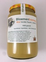 Honingland : Bloemen Honing, Miel toutes Fleurs ( crème ).  1000 gram