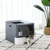 Lavazo® Zelfreinigende Kattenbak - Automatische Kattenbak - Kattentoilet - Katten - Kattenbakvulling - Lade Met Schep - Grijs - Kattenbak Zelfreinigend
