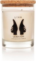 LIHA | Queen Idia Kaars | Coconut Wax | Lavendel | Hibiscus | Afrikaans mos | 220 g| Katoenen lont