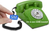 Opis 60's MOBILE Retro Vaste Telefoon met SIM - Draaischijf - Groen