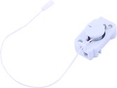 EDM - Mini trekschakelaar + trekkoordje - 2A/250V - Wit