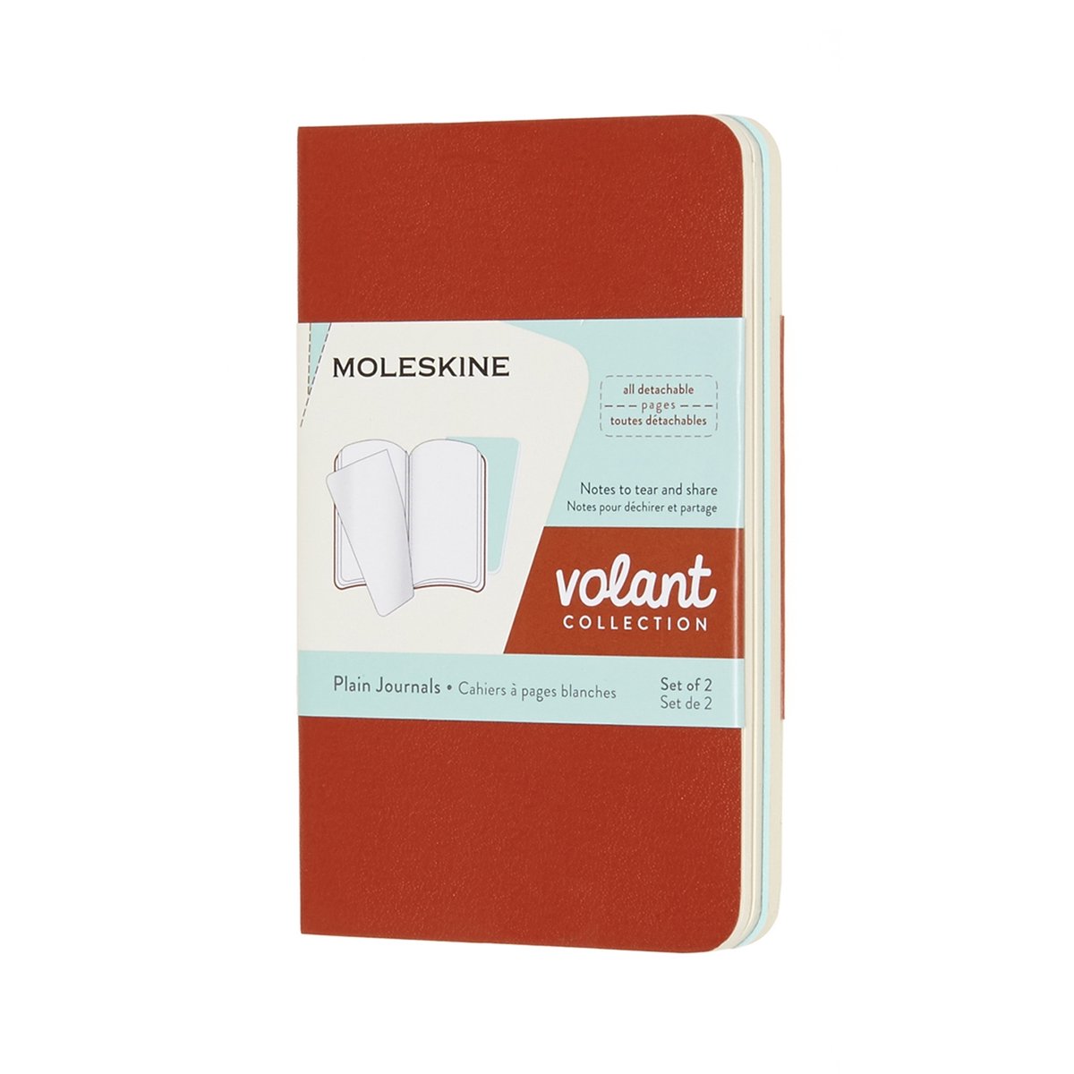 Moleskine Volant Journals Extra Small Blanco Oranje/Blauw bol