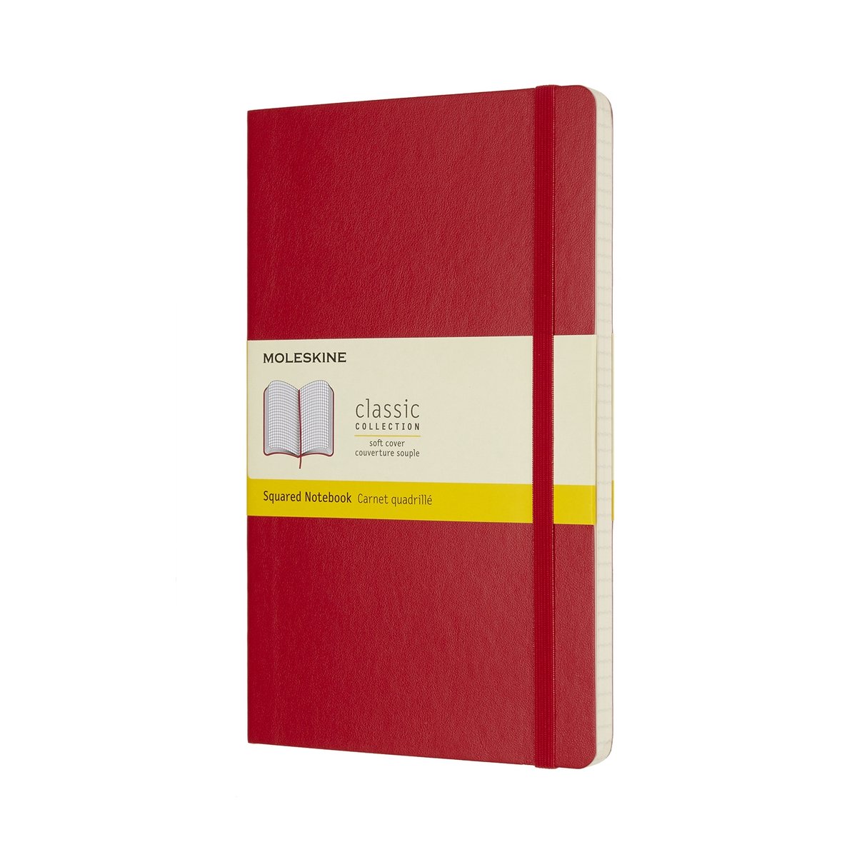 Moleskine Classic Notitieboek - Large - Softcover - Geruit - Rood