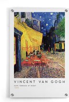 Walljar - Vincent van Gogh - Caféterras Bij Nacht - Muurdecoratie - Plexiglas schilderij