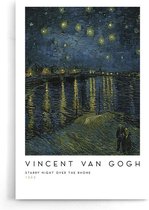Walljar - Vincent van Gogh - Sterrennacht Boven De Rhone - Muurdecoratie - Poster
