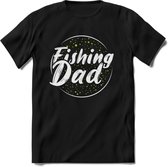 Fishing Dad - Vissen T-Shirt | Groen | Grappig Verjaardag Vis Hobby Cadeau Shirt | Dames - Heren - Unisex | Tshirt Hengelsport Kleding Kado - Zwart - L
