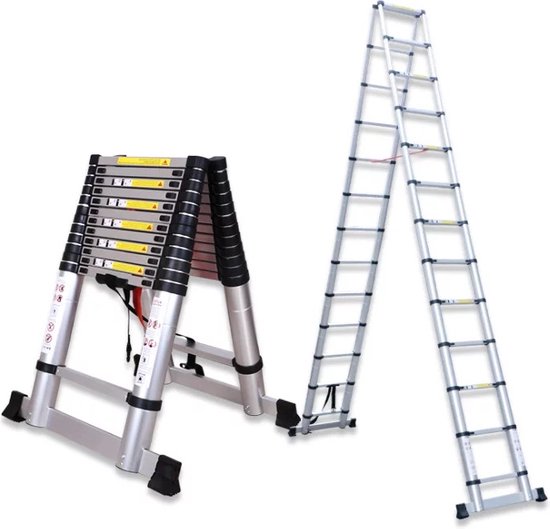 Telescopische ladder - Dubbele ladder - Vouwladder Uitschuifbare ladder - Ladder -... |
