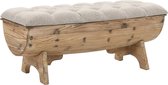 vidaXL Opslagbank 103x51x44 cm massief hout en stof