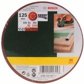 Bosch Schuurbladenset - 25-delig - 125 mm (korrel 240, 120, 80)