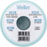 Weller WSW SAC M1 à souder, bobine sans plomb Sn3.0Ag0.5Cu 100 g 0.5 mm