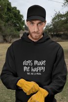 Dogs Make Me Happy You Not So Much Hoodie, Funny Dog Hoodies, Unique Gift For Dog Lovers, Cute Hooded Sweatshirt, Unisex Sweatshirt, D004-072B, XL, Zwart