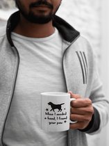 When I Needed A Hand I Found Your Paw Keramische Mok, Koffiemok Met Hondenthema, Mok Voor Hondenliefhebbers, Een Perfect Cadeau-Idee, D015-183W, 11oz,